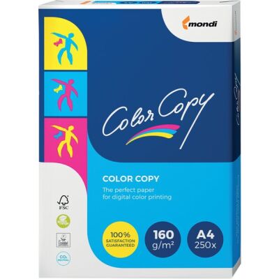 Color Copy Kopierpapier, DIN A4, 160g/qm, weiß, Weißegrad: 161 CIE, Packung à 250 Blatt