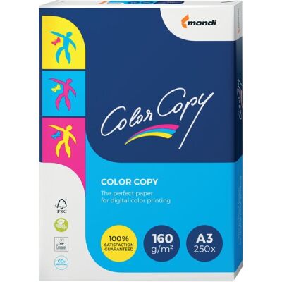 Color Copy Kopierpapier, DIN A3, 160g/qm, weiß, Weißegrad: 161 CIE, Packung à 250 Blatt