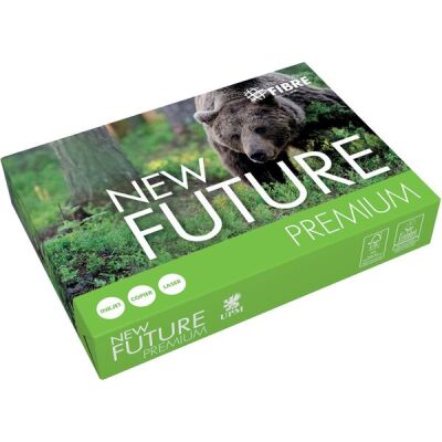 New Future Premium Kopierpapier, DIN A4, 80g/qm, weiß, Weißegrad: 170 CIE, holzfrei, Packung à 500 Blatt