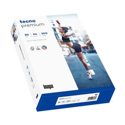 Kopierpapier, Tecno Premium, A4, 80 g/qm, extraweiß, 1 Packung = 500 Blatt