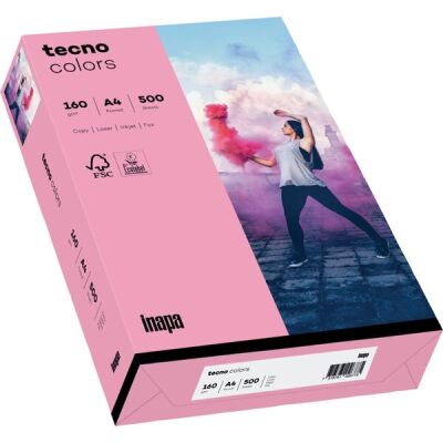 Kopierpapier, Tecno Colors, A4, 160 g/qm, rosa, 1 Packung = 250 Blatt