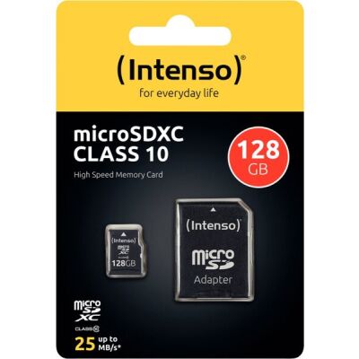 Micro-SDHC Speicherkarte, 128 GB, 10MB/s Class 10, mit SD-Adapter für Digital Cameras, Camcorders, Notebooks