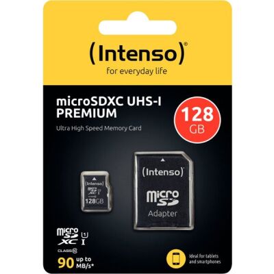 Micro-SD UHS I Speicherkarte,  128 GB, Premium, inkl. SD-Adapter für Tablets und Smartphones