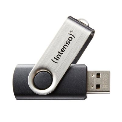 Speicherstick USB Drive 2.0, 64 GB, Basic Line, drehbarer Metallbügel zum Verschließen
