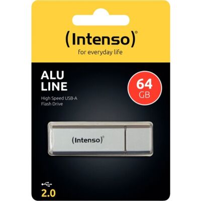 Speicherstick Alu Line, Hi-Speed USB 2.0, silber, Kapazität 64 GB