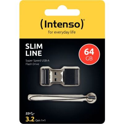 Speicherstick Slim Line, USB 3.2 Gen 1, schwarz, Kapazität 64 GB