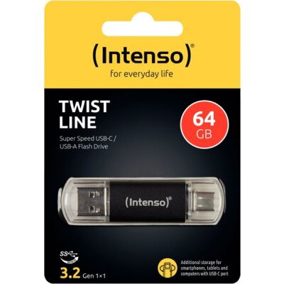 Speicherstick Twist Line USB 3.2 TypeC, 64 GB, anthrazit