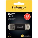 Speicherstick Twist Line USB 3.2 TypeC, 64 GB, anthrazit