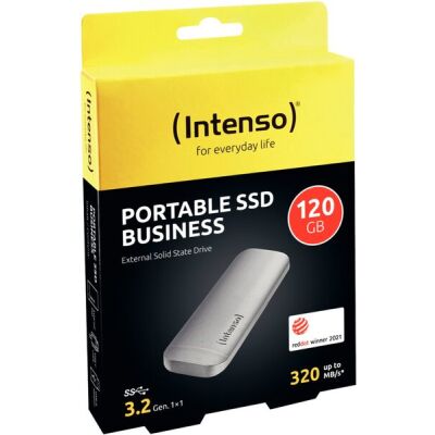 Externe SSD Festplatte Business, 120 GB, anthrazit, USB 3.2 Anschluss, 114 x 40 x 9 mm, 39 g