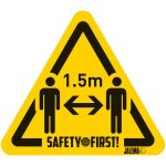 Warnaufkleber Bitte Abstand halten, gelb/schwarz,...