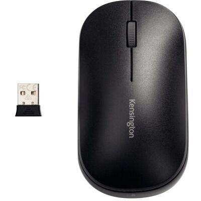 Maus, klabellos, Bluetooth und Nano-USB-Empfänger, schwarz