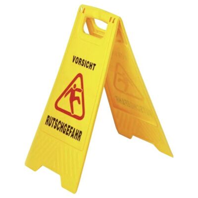 GVS-Warnschild "Achtung/Vorsicht Rutschgefahr", zweiseitig bedruckt