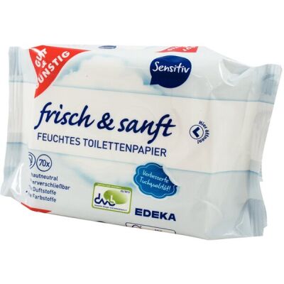 Toilettenpapier feucht Nachfüllpack sensitiv, 2 x 70 Tücher #09451205