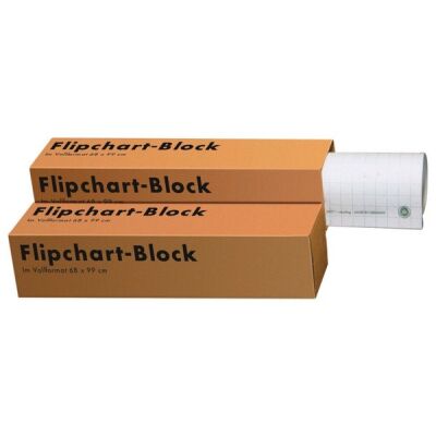Landre Flipchartblock, 68 x 99 cm, kariert, recycling, 20 Blatt, 80g/qm
