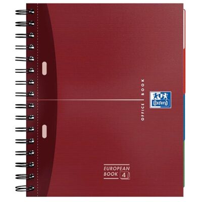 Collegeblock European Book, A5+, kariert, 100 Blatt, 90g/qm, 2fach Lochung, Mikroperforation