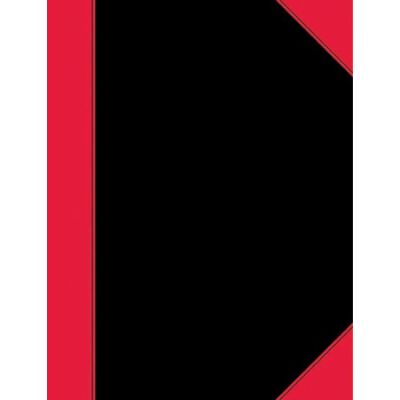 China-Kladde, A4, liniert,96 Blatt Papier 70 g/qm, schwarz/rot