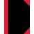 China-Kladde, A4, liniert,96 Blatt Papier 70 g/qm, schwarz/rot