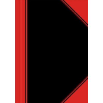 China-Kladde, A6, kariert,96 Blatt Papier 70 g/qm, schwarz/rot