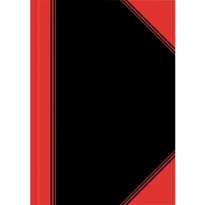 China-Kladde, A5, kariert,96 Blatt Papier 70 g/qm, schwarz/rot