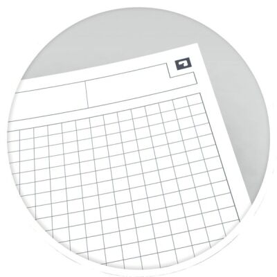 Notebook Block, A5, kariert, mit Spirale, extra stabilem Deckel, 12-fach gelocht, 80 Blatt
