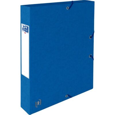 Sammelbox, DIN A4, 40mm, 425g, blau 3 Einschlagklappen, Gummiband,