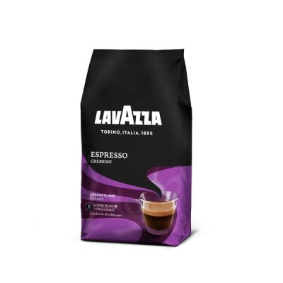 Lavazza espresso Italiano Cremoso, 1.000 g, ganze Bohnen, Aroma: Schokoladennoten, Intensität: 8, Röstung: Medium.