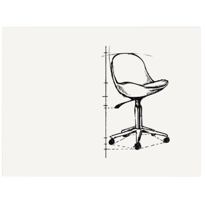 Whiteboard BOARD-UP 75x100 cm weiß lackiert, magnethaftend, ohne Rahmen