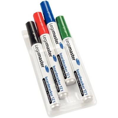 Whiteboardmarker TZ1 Rundspitze 1,5-3mm 4 Farben sort. nachfüllbar