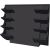 Glasboard Markerhalter magnethaft für 4 Boardmarker, schwarz