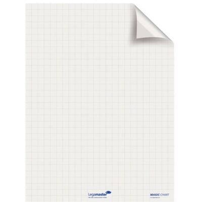 Legamaster Magic-Chart Flipchartboard-Folie, weiß, 25 Blätter auf der Rolle, 25 x 25 mm Raster, beschreibbar, wieder abwischbar bei Benutzung von Boardmarkern