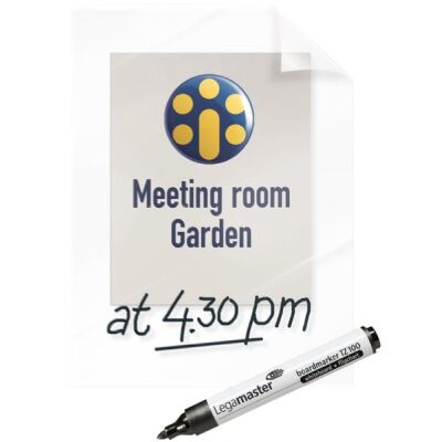 Legamaster Magic-Chart Clearboard-Folie, transparent, 25 Blätter auf der Rolle, beschreibbar, wieder abwischbar bei Benutzung von Boardmarkern