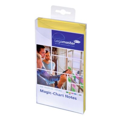 Magic Chart Notes 10 x 20 cm, gelb, haftet ohne Kleber, abwischbar,