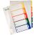 Plastikregister A4, Überbreite, Tabe: 1-5 (farbig), Universallochung, transparent, Maße: 305 x 245 mm