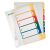 Plastikregister A4, Überbreite, Tabe: 1-6 (farbig), Universallochung, transparent, Maße: 305 x 245 mm