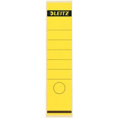 Rückenschild selbstklebend, lang/breit, gelb, Inhalt: 10 Stück, Maße: 61,5 x 285 mm