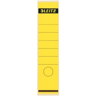 Rückenschild selbstklebend, lang/breit, gelb, Inhalt: 10 Stück, Maße: 61,5 x 285 mm