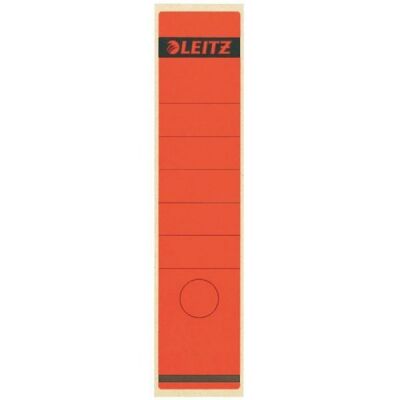 Rückenschild selbstklebend, lang/breit, rot, Inhalt: 10 Stück, Maße: 61,5 x 285 mm
