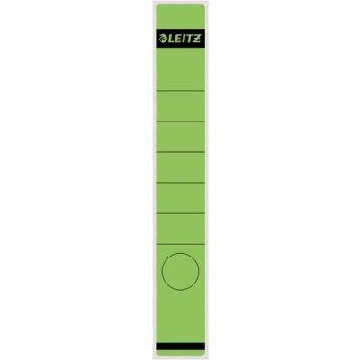 Rückenschild selbstklebend, lang/schmal, grün, Inhalt: 10 Stück, Maße: 39 x 285 mm