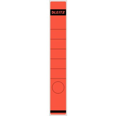 Rückenschild selbstklebend, lang/schmal, rot, Inhalt: 10 Stück, Maße: 39 x 285 mm