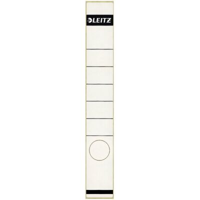 Rückenschild selbstklebend, lang/schmal, weiß, Inhalt: 10 Stück, Maße: 39 x 285 mm