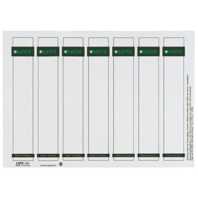 Rückenschild zum Einstecken, kurz/schmal, grau, Blatt mit 7 Schildern, Karton: 130g, Inhalt: 175 Schilder, Maße: 32 x 190 mm