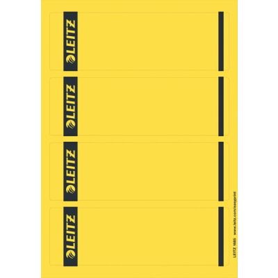 Rückenschild selbstklebend, kurz/breit, gelb, Blatt mit 4 Schildern, Inhalt: 100 Stück, Maße: 61,5 x 192 mm