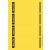 Rückenschild selbstklebend, kurz/breit, gelb, Blatt mit 4 Schildern, Inhalt: 100 Stück, Maße: 61,5 x 192 mm