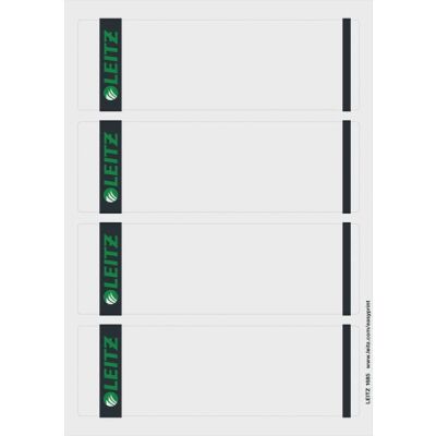 Rückenschild selbstklebend, kurz/breit, grau, Blatt mit 4 Schildern, Inhalt: 100 Stück, Maße: 61,5 x 192 mm