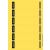 Rückenschild selbstklebend, kurz/schmal, gelb, Blatt mit 6 Schildern, Inhalt: 150 Stück, Maße: 39 x 192 mm