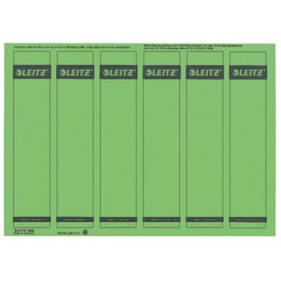 Rückenschild selbstklebend, kurz/schmal, grün, Blatt mit 6 Schildern, Inhalt: 150 Stück, Maße: 39 x 192 mm