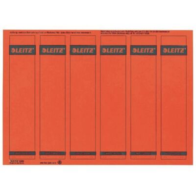 Rückenschild selbstklebend, kurz/schmal, rot, Blatt mit 6 Schildern, Inhalt: 150 Stück, Maße: 39 x 192 mm