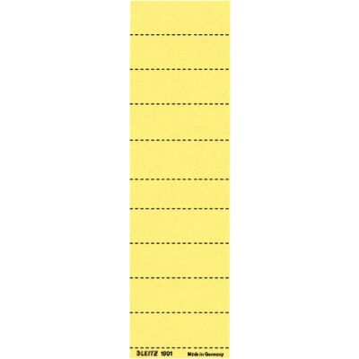 Blanko-Schildchen für Hängeregistratur, gelb, 4-zeilig beschriftbar, perforiert, Karton: 120g, Inhalt: 100 Stück, Maße: 60 x 21 mm