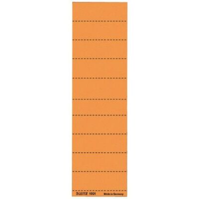 Blanko-Schildchen für Hängeregistratur, orange, 4-zeilig beschriftbar, perforiert, Karton: 120g, Inhalt: 100 Stück, Maße: 60 x 21 mm