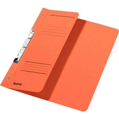 Schlitzhefter A4 halber Vorderdeckel, orange, kaufmännische Heftung, Organisationsdruck, Fassungsvermögen: 170 Blatt, Karton: 250g